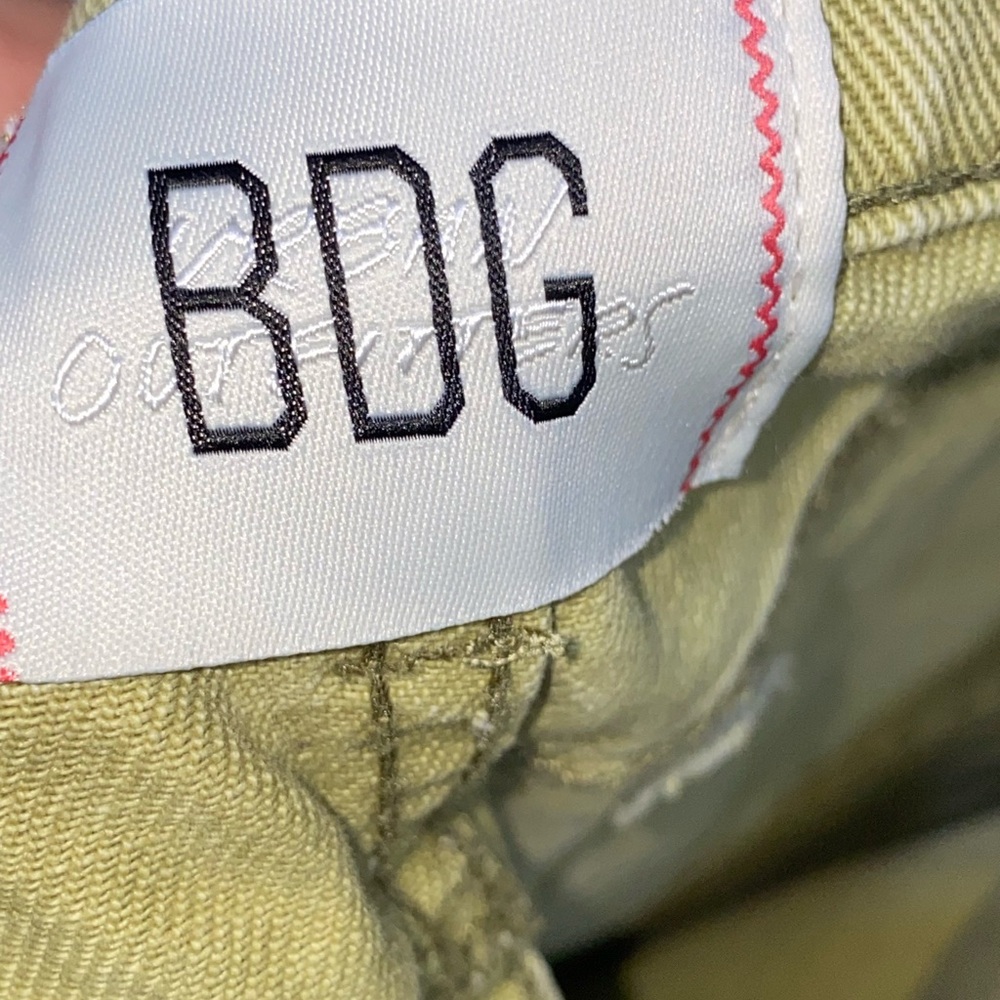 BDG Wide Leg Jeans in Sage Green - Washed High Rise Baggy Denim - Picture 8 of 9